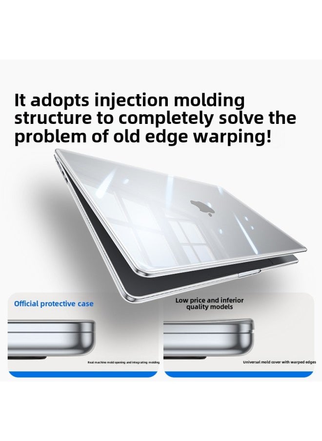 Generic - For M4 Apple MacBookpro16/14 Inch Protective Case Air15 Notebook M3 Transparent 13.6 Sets Of 13m2-Color: Antioxidant And Non-yellowing-Applicable Models:2024 Air 13.6inch  (m3/m2) - Image 1
