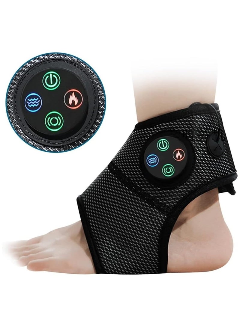 general Electric Ankle Massager,Heating Vibration Foot Ankle Massager Pressure Therapy Joint Ligament Strain Massage for Injury Joint Recovery Pain Fatigue Relief - Image 1