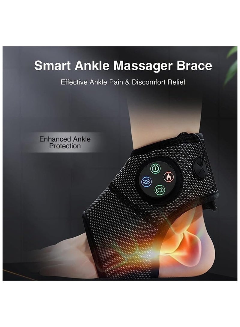 general Electric Ankle Massager,Heating Vibration Foot Ankle Massager Pressure Therapy Joint Ligament Strain Massage for Injury Joint Recovery Pain Fatigue Relief - Image 3