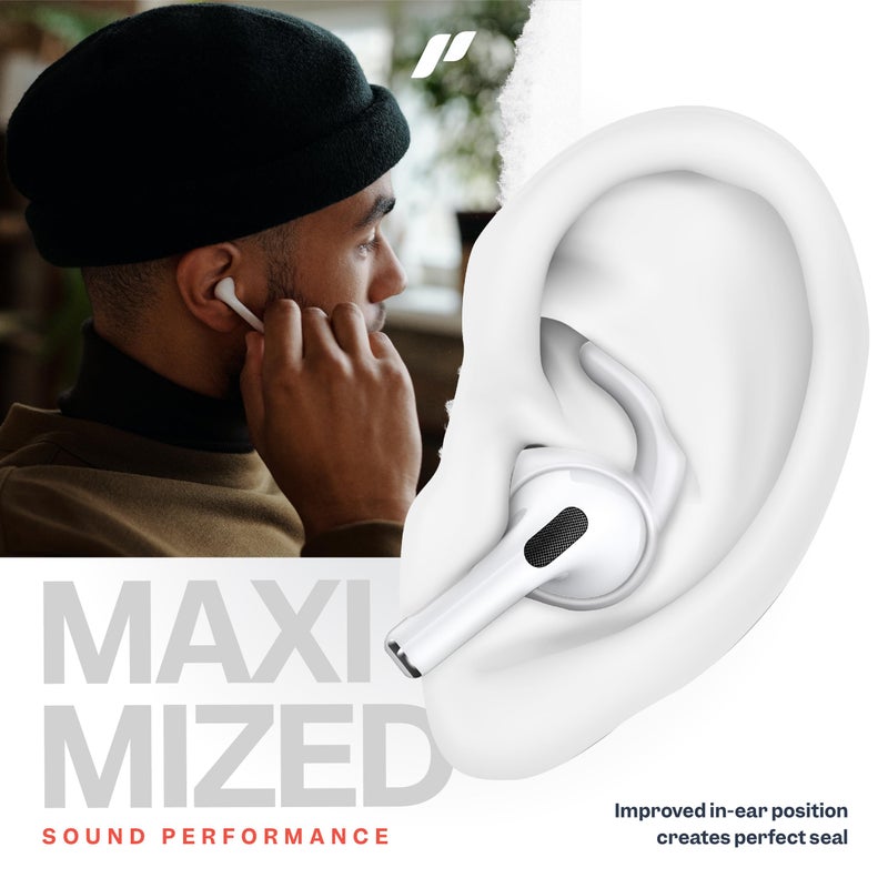 Proof Labs 3 Pairs for AirPods Pro 1st Gen Ear Hooks Covers [Added Storage Pouch] Accessories Compatible with Apple AirPods Pro Generation 1 (White) - Image 4