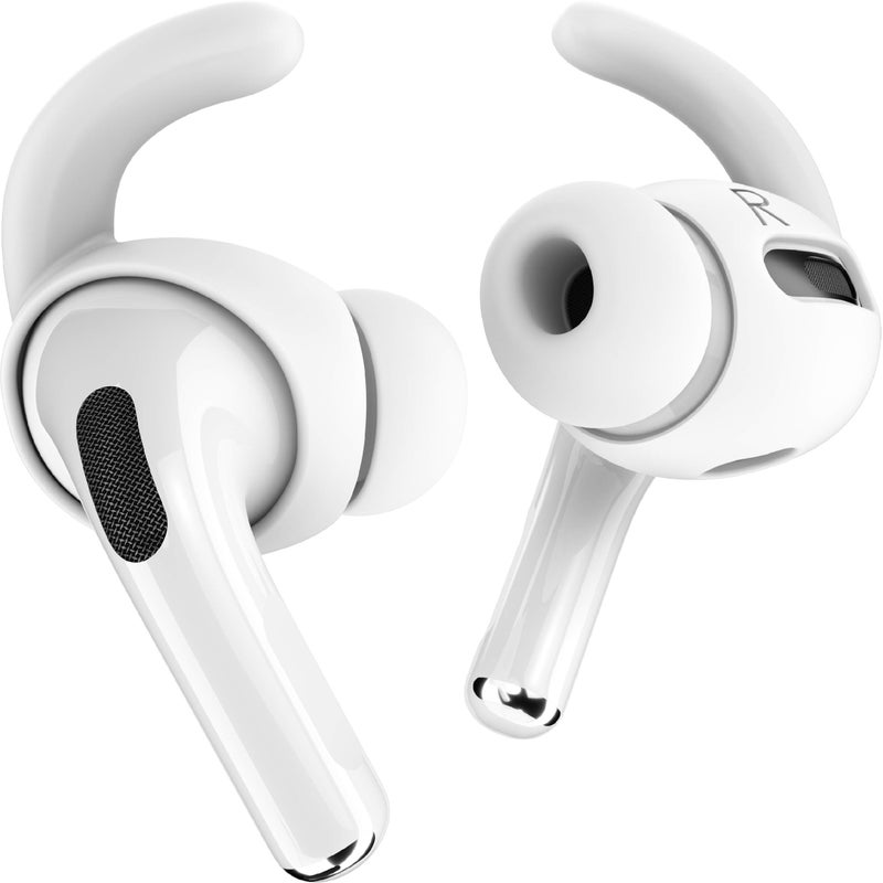Proof Labs 3 Pairs for AirPods Pro 1st Gen Ear Hooks Covers [Added Storage Pouch] Accessories Compatible with Apple AirPods Pro Generation 1 (White) - Image 1