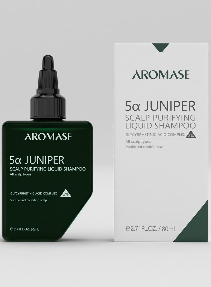 AROMASE 5α Juniper Scalp Purifying Liquid Shampoo 80 ml - Image 2