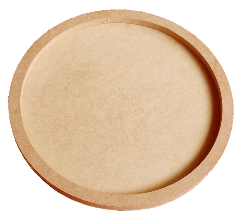 SNOOGG Artist Depth Wooden Circle Cradled Panel for Painting, Resin Pouring Painting Mixed-Media Craft, Acrylic, Oil, Encaustic 30CM 12 inch Pack of 3 - Image 1