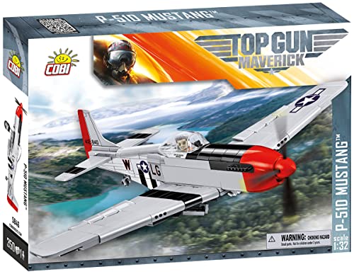 COBI TOP Gun Maverick Mustang P51D Plane Building Set 350 Pieces - Image 5