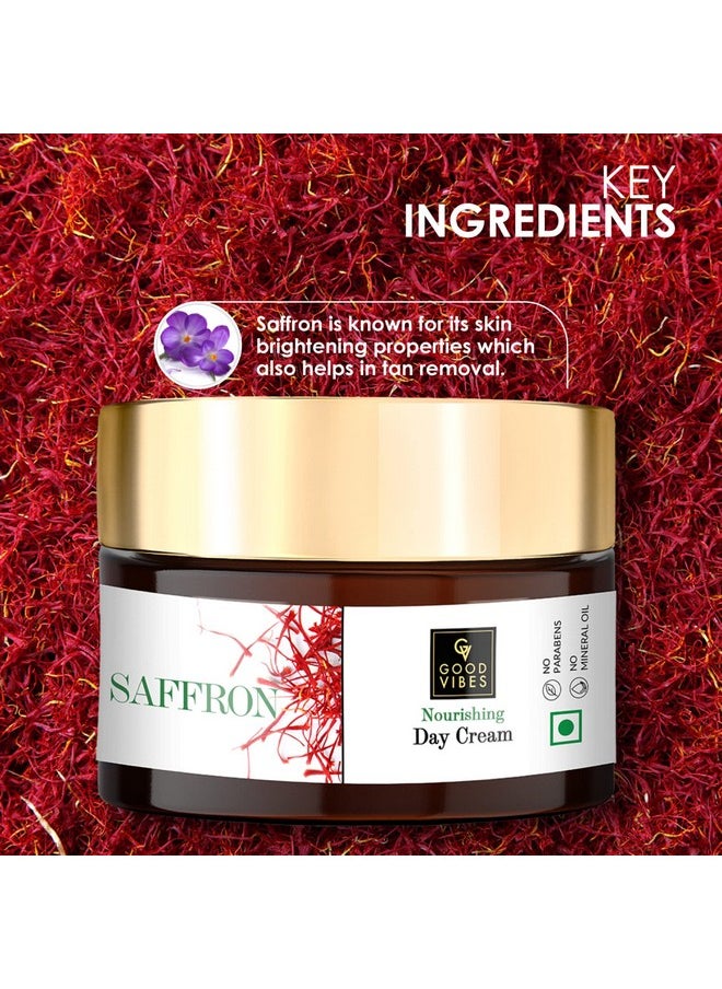 Good Vibes - Good Vibes Saffron Nourishing Face Cream, 50 g Deep Moisturization For Radiant Glowing Skin, Helps Reduce Wrinkles & Fine Lines, Natural, No Parabens & Sulphates, No Animal Testing - Image 1