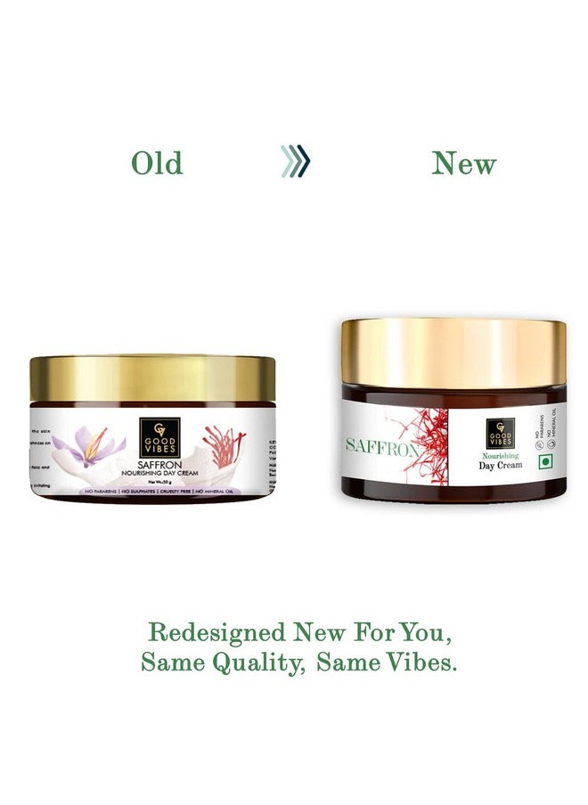Good Vibes - Good Vibes Saffron Nourishing Face Cream, 50 g Deep Moisturization For Radiant Glowing Skin, Helps Reduce Wrinkles & Fine Lines, Natural, No Parabens & Sulphates, No Animal Testing - Image 1