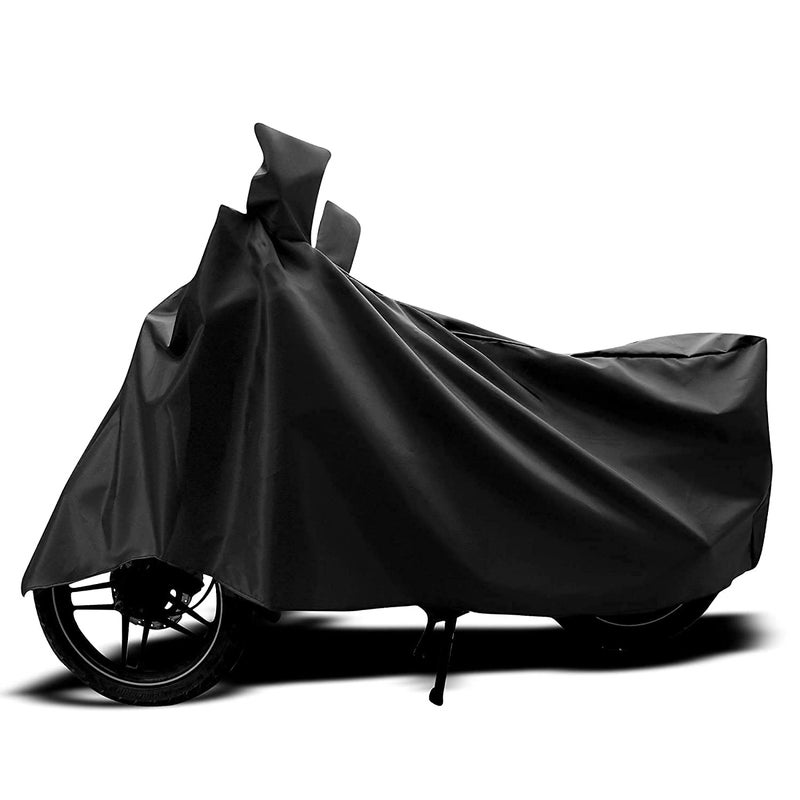MELVIS Ultimate Protection: Black Waterproof Universal Bike Cover - Heavy-Duty All-Weather Shield for Your Motorcycle, Two Wheeler Bike Scooter Scooty Activa - Secure Fit, UV Protection - Image 2