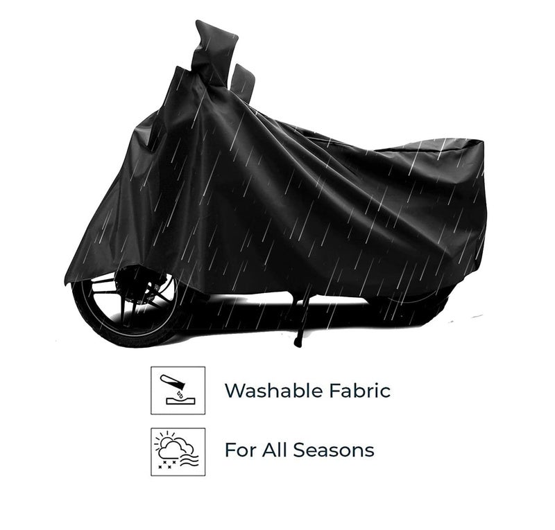 MELVIS Ultimate Protection: Black Waterproof Universal Bike Cover - Heavy-Duty All-Weather Shield for Your Motorcycle, Two Wheeler Bike Scooter Scooty Activa - Secure Fit, UV Protection - Image 5