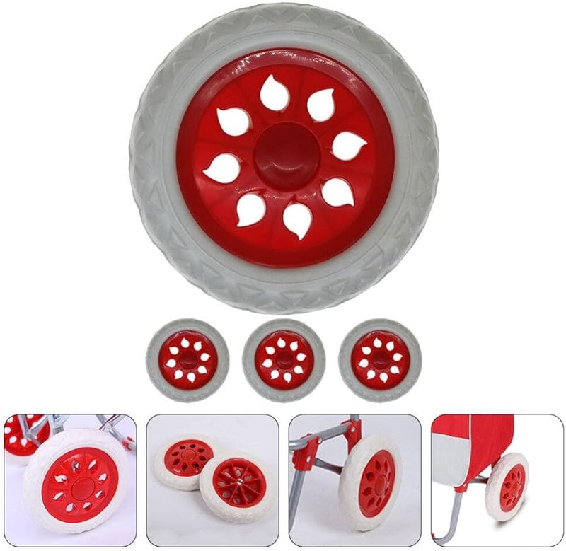 COHEALI 4 Pack Heavy Duty Trolley Caster Wheels Replacement for Luggage Cart Push Strong Wear Resistant Design - Image 3