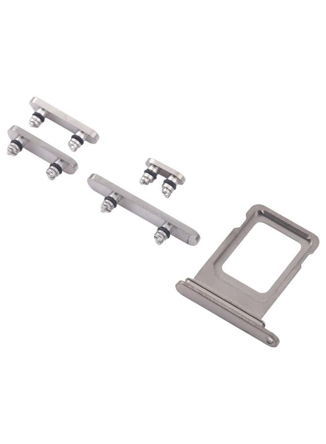 For iPhone 16 Pro Max Original SIM Card Tray + SIM Card Tray + Side Keys (Silver) - Image 2