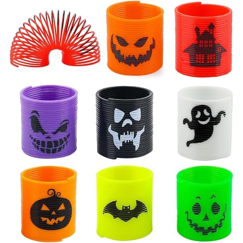 JOHOUSE 40PCS Halloween Magic Coil Springs for Kids Fidget Stress Toys for Halloween Party Favors Trick or Treat Toys Bag Stuffers Classroom Giveaways Carnival Prizes - Image 1