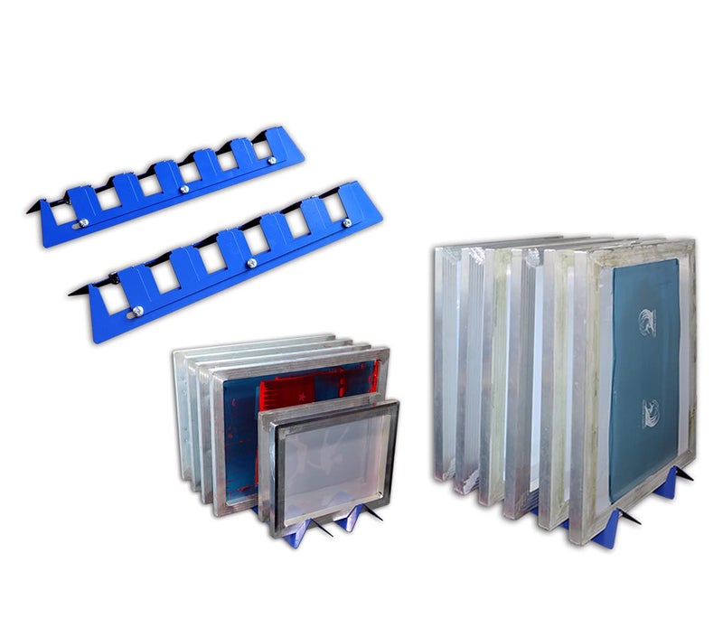 TECHTONGDA 6 Slot Screen Printing Frame Rack Shelf Storage Holder Desktop Adjustable Silk Screen Frame Rack Drying - Image 1
