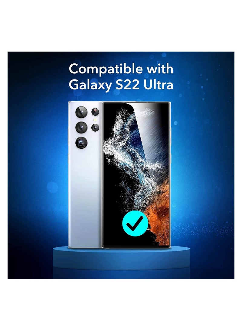 Camera Lens Protector Compatible with Samsung Galaxy S22 Ultra (2022), Scratch-Resistant Ultra-Thin Tempered Glass with Aluminum Edge - Image 2