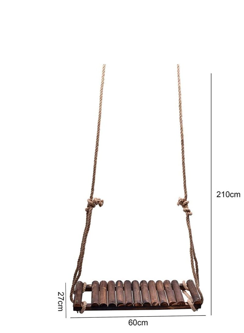 FFD Tree Swing Seat Hanging Wooden Tree Swings for Children Adult Kids Garden Yard Indoor Wood Swing Adult Swings and Kid Swings Indoor Outdoor Garden Swing  - Image 5