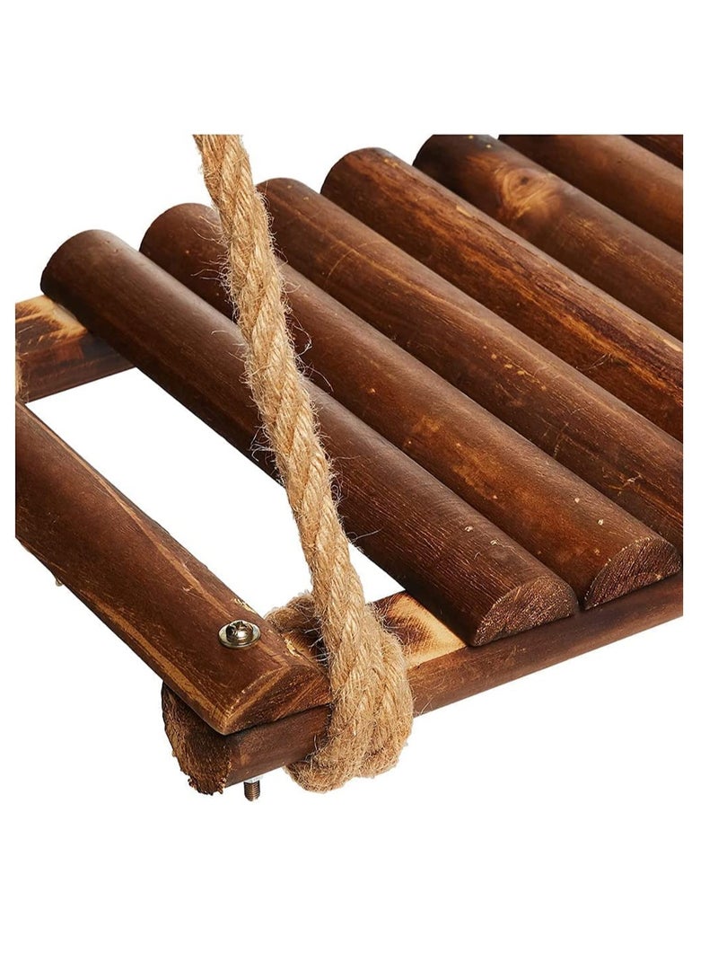 FFD Tree Swing Seat Hanging Wooden Tree Swings for Children Adult Kids Garden Yard Indoor Wood Swing Adult Swings and Kid Swings Indoor Outdoor Garden Swing  - Image 3