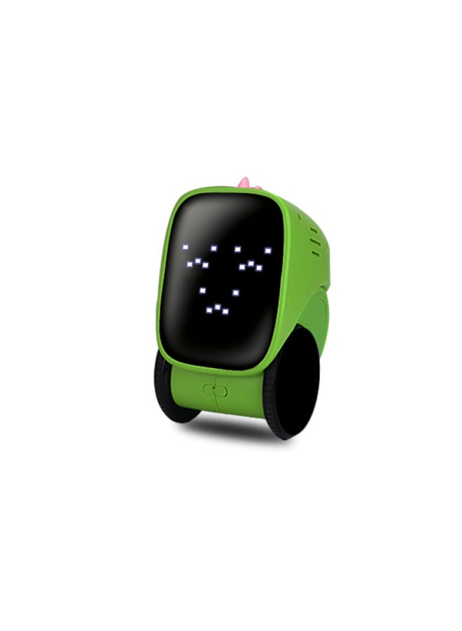 Smart Charging Robot Voice Control Dialogue Recording Induction Touch Early Education Programming Induction Toy-color:green  - Image 1