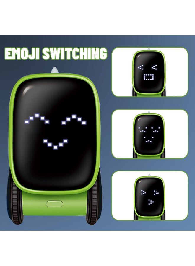 Smart Charging Robot Voice Control Dialogue Recording Induction Touch Early Education Programming Induction Toy-color:green  - Image 5
