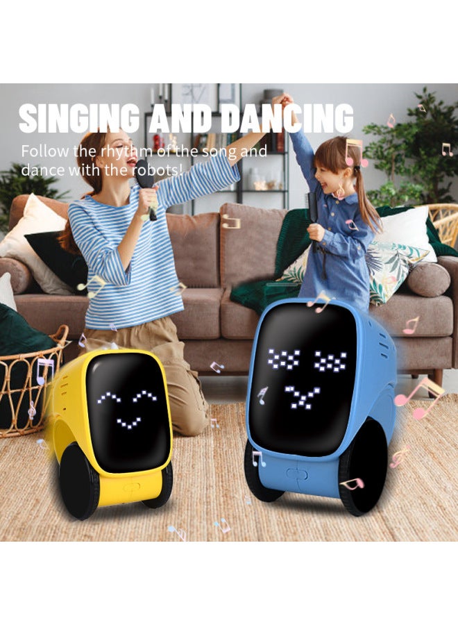 Smart Charging Robot Voice Control Dialogue Recording Induction Touch Early Education Programming Induction Toy-color:green  - Image 4