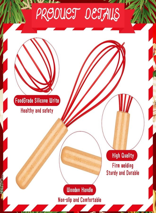 Denylo pro 12 Sets Christmas Whisks Gifts Semi Automatic Whisk Gift Set Include Bulk Egg Beater Mini Pine Needle Cotton Rope Opp Bags for Christmas Stocking Ideas Party Supplies - Image 3