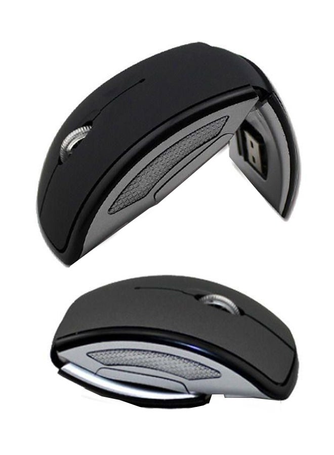 general 2.4 Ghz Wireless Foldable Arc Optical Mouse With USB Receiver Black - Image 1