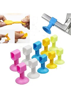 MOXO Outline Door Stop Buffer Silicone Lever Door Handle Stopper  stopper Easy to Install Protect Walls Glass and Furniture from Damage Door per Clear Rubber Door（10）  - Image 1