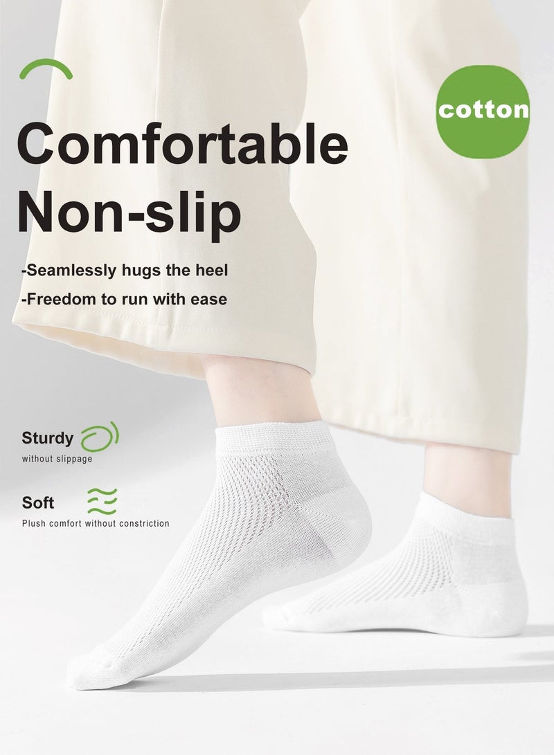 Women's Breathable Cotton Mesh Ankle Socks - 8 Pairs, Lightweight and Comfortable for Spring and  Summer - Image 4