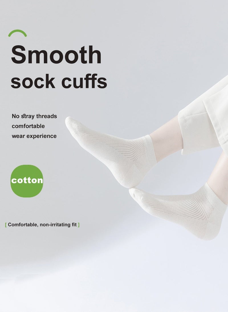 Women's Breathable Cotton Mesh Ankle Socks - 8 Pairs, Lightweight and Comfortable for Spring and  Summer - Image 5