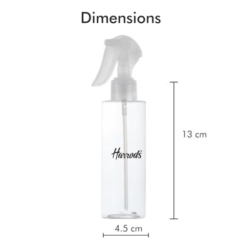 HARRODS Clear Refillable Spray & Applicator Bottle Set 200ml(Pack of 3)| Fine Mist and Trigger Spray & Oil Applicator Comb Bottle | Water, Styling & Liquid Use - Image 2