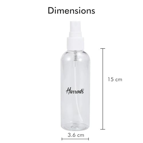 HARRODS Clear Refillable Spray & Applicator Bottle Set 200ml(Pack of 3)| Fine Mist and Trigger Spray & Oil Applicator Comb Bottle | Water, Styling & Liquid Use - Image 4