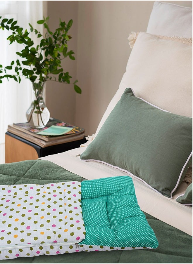 Superminis - Superminis Multicolor Dot Print Cotton Baby Sleeping Bag Bedding Set, Foldabale Mattress, for Newborn to Toddlers - Image 1