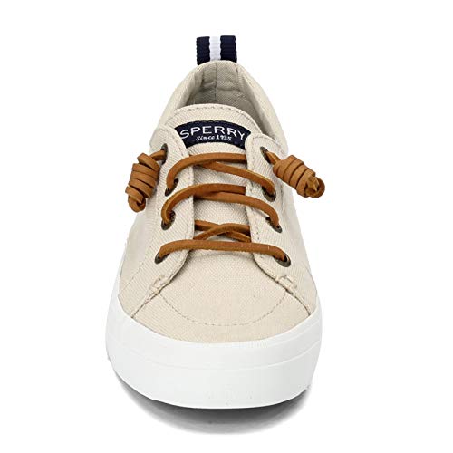 Sperry womens Crest Vibe Sneaker, Oat Linen, 9.5 Wide US - Image 5