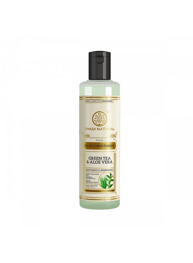 Khadi Natural Amla & Bhringraj Hair Cleanser/Shampoo, 210 Ml With Greentea Aloevera Herbal Hair Conditioner, 210 Ml - Image 2
