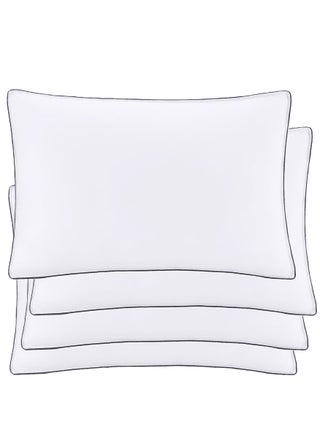 4 Piece Pack Cotton Single Piping Black Line Pillow White 50x70cm Made in Uae - pzsku/Z3D298E5786F753D14AB4Z/45/_/1722631129/4a225add-9238-4a44-a8ca-042b52a6c138