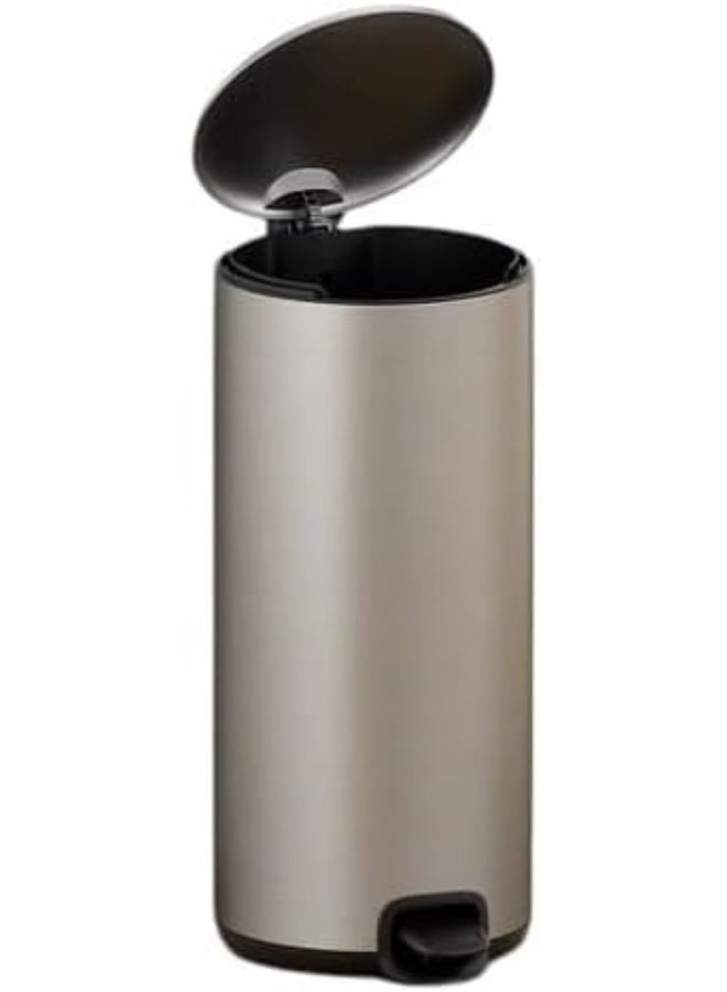 Stainless Steel Pedal Trash Bin with Soft Close Lid and Inner Bucket, Fingerprint Resistant Waste Bin for Home & Office - Image 1