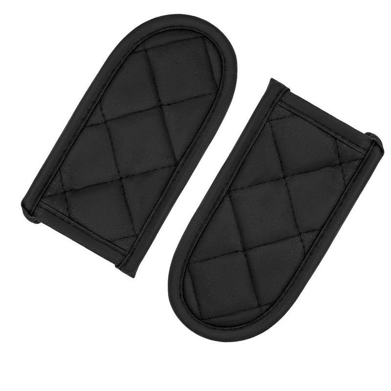 Evoio Evoio Cast Iron Skillet Handle Covers Pan Pot Handle Covers Heat Resistant Hot Handle Covers Pan Pot Cast Iron Skillet Handle Holder Sleeves Mitt for Kitchen BBQ and Baking Cookware 2Pack Black 