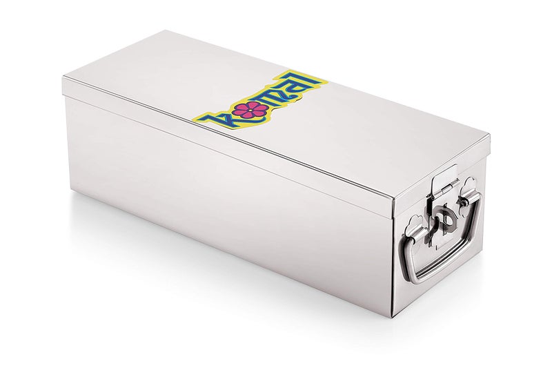 Komal Stainless Steel Big Jewellery Box "12",Silver - Image 3