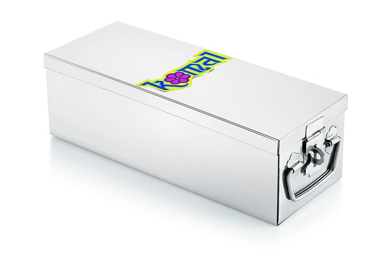 Komal Stainless Steel Big Jewellery Box "12",Silver - Image 4