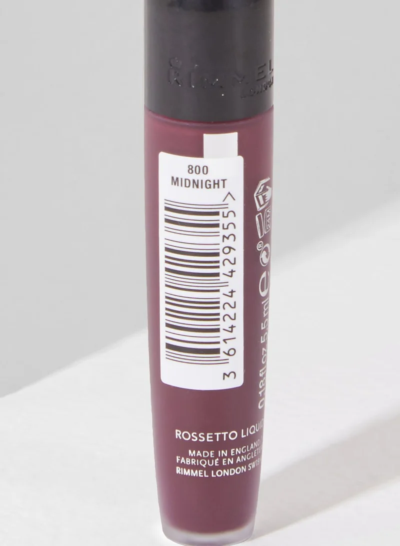 RIMMEL LONDON Stay Matte Liquid Lip Colour- 800 Midnight