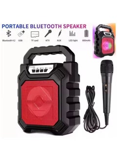 Zaboon Portable Wireless Bluetooth Karaoke Handheld Speaker With Microphone/FM Radio/TF Card/USB/AUX Red  - Image 3