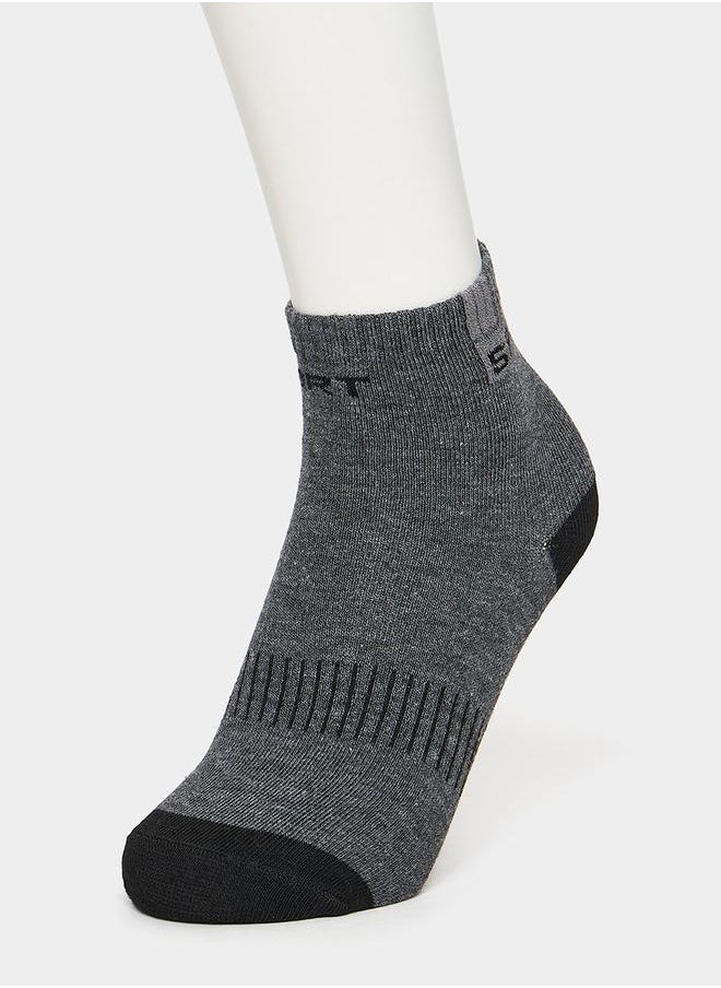 Styli - Pack of 5 - Contrast Print Quarter Socks - Image 1