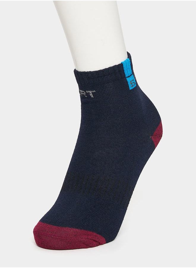 Styli - Pack of 5 - Contrast Print Quarter Socks - Image 1