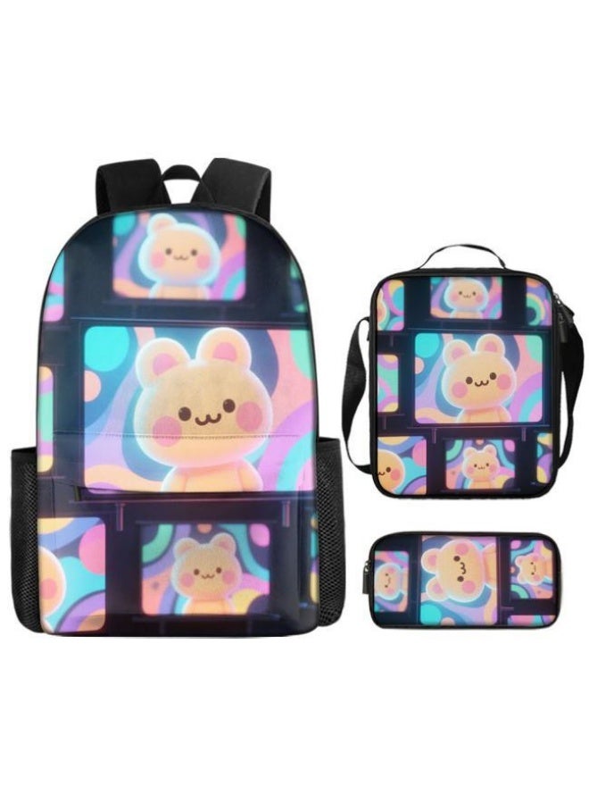 Bright Li Fire Cute cartoon bag set | shoulder + handbag + stationery bag | school season/holiday gift hot recommendation  - Image 2