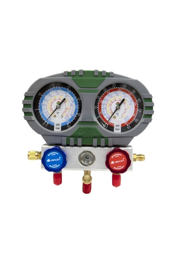 HONGSEN Manifold Gauge Set HS-S60-102, HVAC, R410A R32, Two Way - Image 2