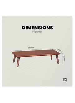 NAVODESK Navodesk Premium Walnut Monitor Riser Minimalistic Wooden Monitor Stand for Laptop iMac & PC (Medium)  - Image 4