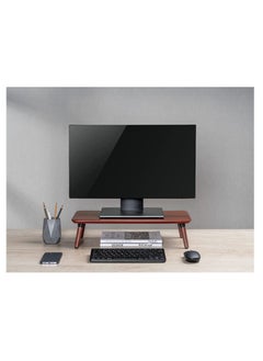 NAVODESK Navodesk Premium Walnut Monitor Riser Minimalistic Wooden Monitor Stand for Laptop iMac & PC (Medium)  - Image 1