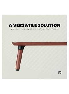 NAVODESK Navodesk Premium Walnut Monitor Riser Minimalistic Wooden Monitor Stand for Laptop iMac & PC (Medium)  - Image 2