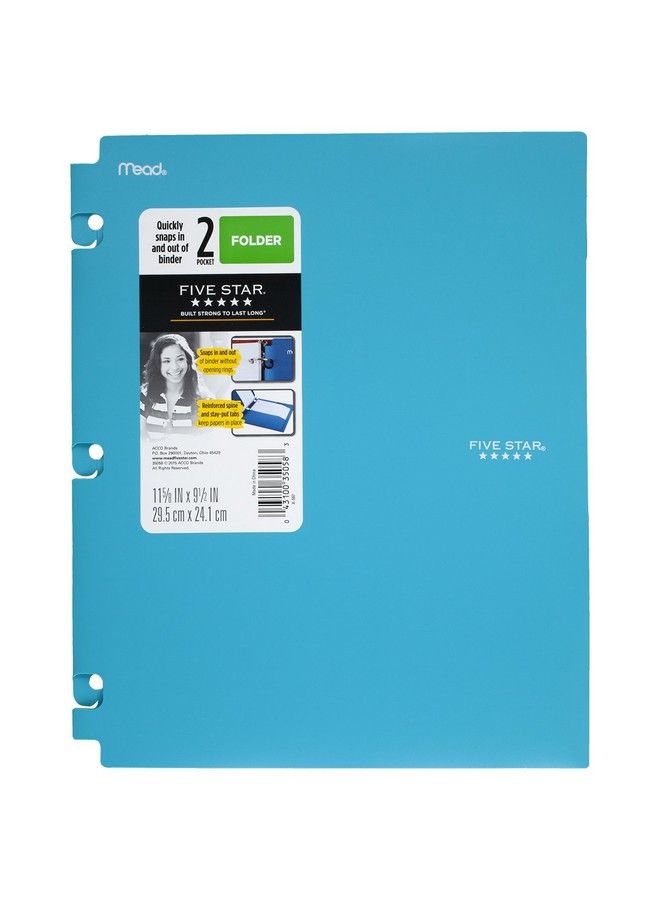 Five Star 2Pocket Folders Snapin Binder Folder Assorted Trend Colors 4 Pack (73264) - Image 5
