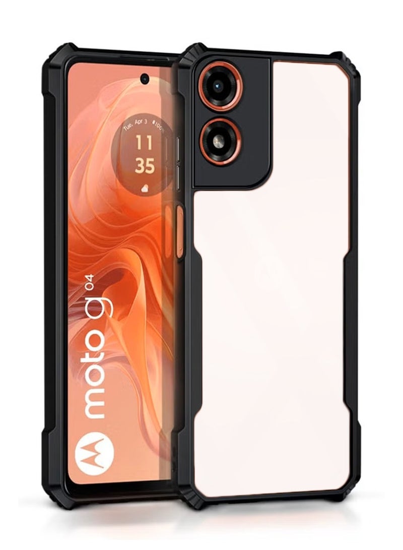 Case Cover For Motorola G04 4G / E14 4G / G04s 4G 4G, Ultra-Thin Lightweight Cover Soft TPU Bumper + Acrylic Clear Back Mobile Phone Case Cover - Image 1