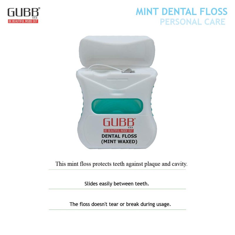 GUBB Dental Care Combo - Dental Floss Thread Mint Waxed & 2 In 1 Dental Toothpicks - Image 2