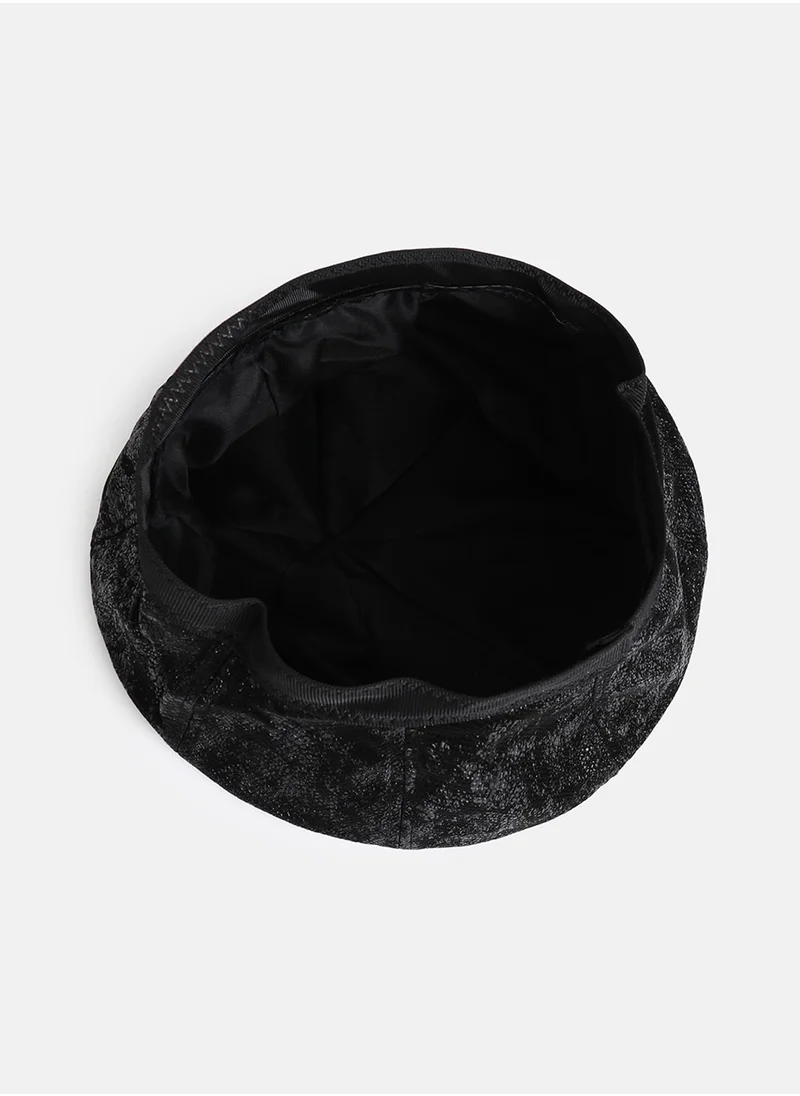 Haute Sauce Croc Beret Hat - Black